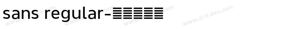 sans regular字体转换